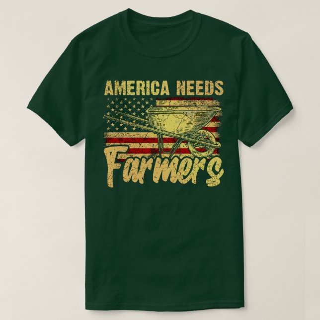 America Needs Farmers T-Shirt (Design Front)