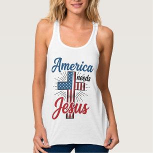 America Needs Jesus Patriotic Cross Shirt Design_1
