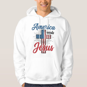 America Needs Jesus Patriotic Cross Shirt Design_1