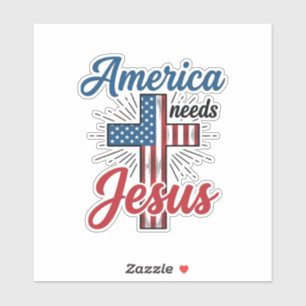 America Needs Jesus Patriotic Cross Shirt Design_1