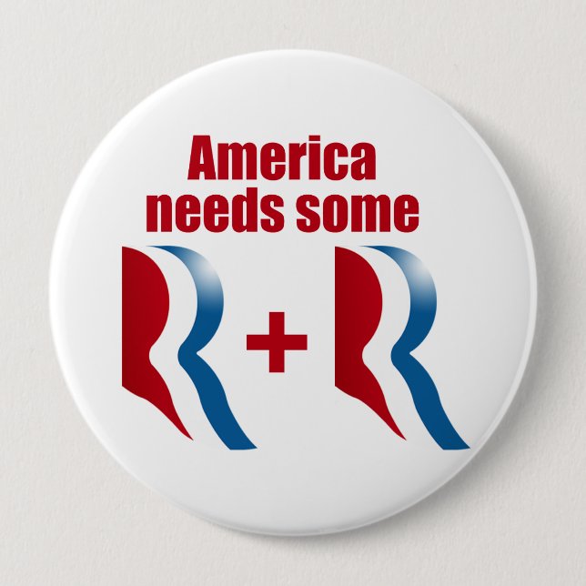 AMERICA NEEDS SOME R AND R.png 10 Cm Round Badge (Front)