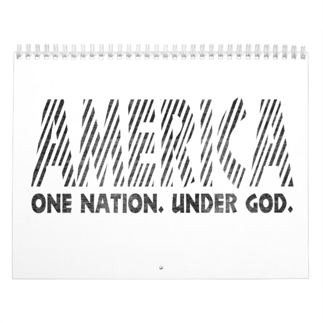 america, one nation under god , american T-Shirt Calendar (Cover)
