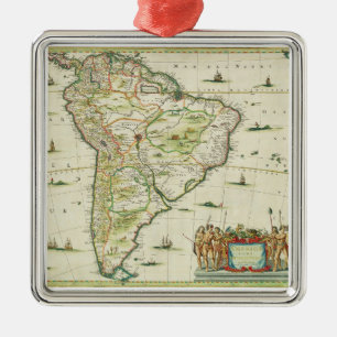 America Pars Meridionalis, page 93 of 'Atlas Minor Metal Tree Decoration