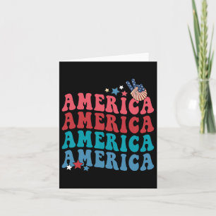 America Patriotic 4th Fourth Of July Independence Card