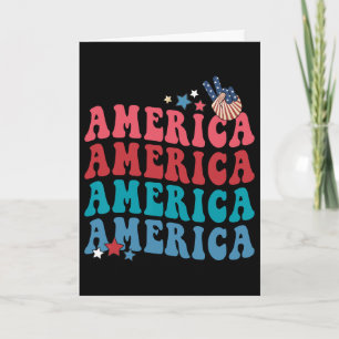 America Patriotic 4th Fourth Of July Independence Card