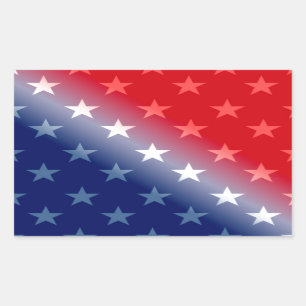 america patriotic red white blue rectangular sticker