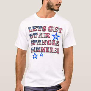 America Patriotic Star Spangle Hammered Shirt