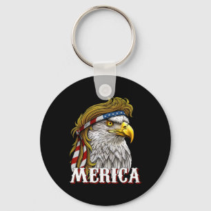 America - Patriotic Usa Flag Eagle Of Freedom - 4t Key Ring