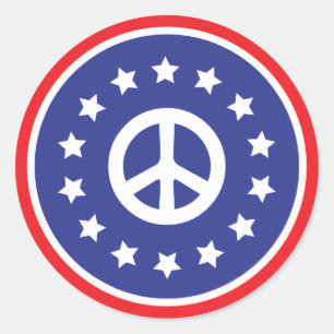 America Peace Classic Round Sticker