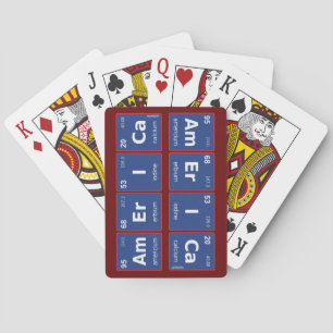 AMERICA periodic table Playing Cards