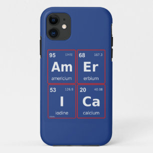 AMERICA periodic table square Case-Mate iPhone Case