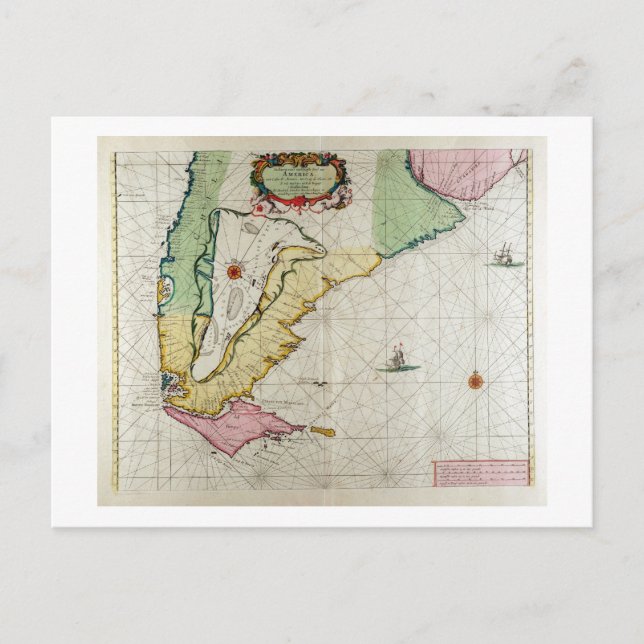 America, plate 17 from 'Le Nouveau et Grand Illumi Postcard (Front)