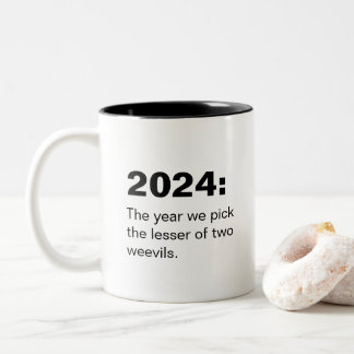 America Presidential Election 2024 Funny Mean Two-Tone Coffee Mug