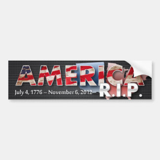 America: R.I.P. Bumper Sticker (metal grunge)