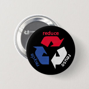 America Recycle 6 Cm Round Badge