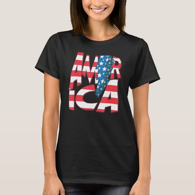 America Red Blue White Usa Flag Power Patriotic 4t T-Shirt (Front)