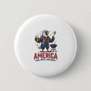 America Red White And Brew Eagle BBQ Shirt (7)_1 6 Cm Round Badge