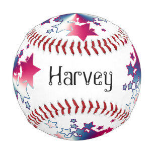 America Red White Blue Stars Patriotic Baseball
