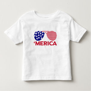 America Red White Blue Sunglasses  Toddler T-Shirt