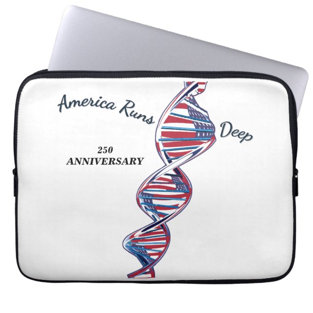 America Runs Deep Laptop Sleeve (Front)