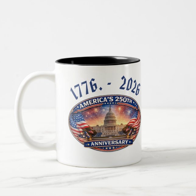 America’s 250 anniversary  Two-Tone coffee mug (Left)