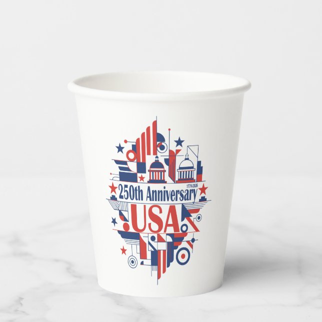 America’s 250th anniversary paper cups (Front)
