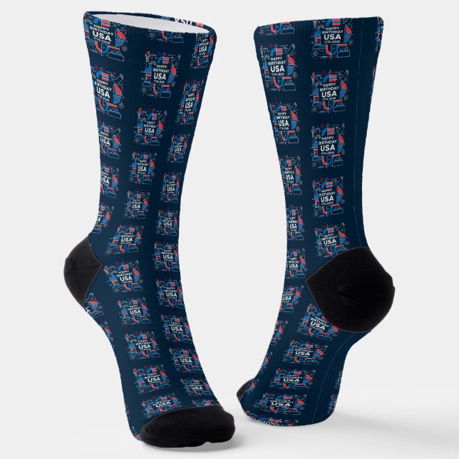 America’s 250th anniversary socks (Angled)