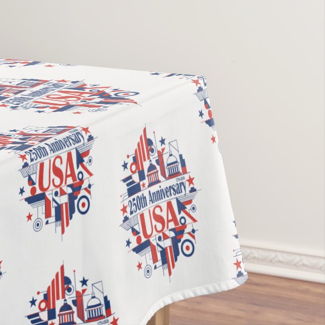 America’s 250th anniversary tablecloth (In Situ)