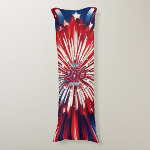 America’s 250th Birthday 1776-2026 RWB Fireworks Body Cushion