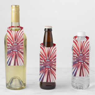 America’s 250th Birthday 1776-2026 RWB Fireworks Bottle Tag