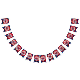 America’s 250th Birthday 1776-2026 RWB Fireworks Bunting