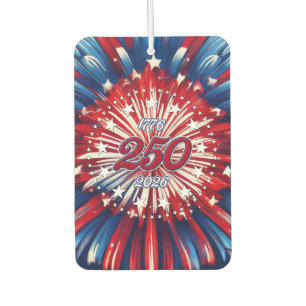 America’s 250th Birthday 1776-2026 RWB Fireworks Car Air Freshener