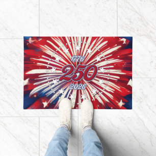 America’s 250th Birthday 1776-2026 RWB Fireworks Doormat