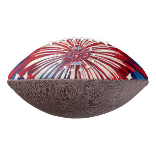 America’s 250th Birthday 1776-2026 RWB Fireworks Football