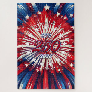 America’s 250th Birthday 1776-2026 RWB Fireworks Jigsaw Puzzle