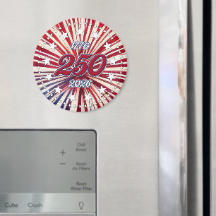 America’s 250th Birthday 1776-2026 RWB Fireworks Magnet