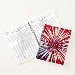 America’s 250th Birthday 1776-2026 RWB Fireworks Notebook