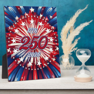 America’s 250th Birthday 1776-2026 RWB Fireworks Plaque