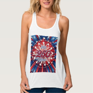America’s 250th Birthday 1776-2026 RWB Fireworks Singlet