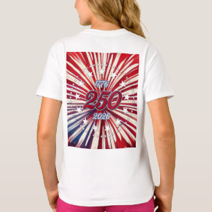 America’s 250th Birthday 1776-2026 RWB Fireworks T-Shirt
