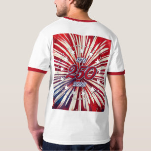 America’s 250th Birthday 1776-2026 RWB Fireworks T-Shirt