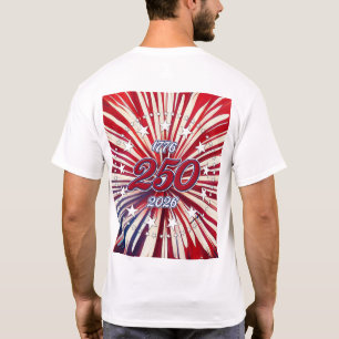 America’s 250th Birthday 1776-2026 RWB Fireworks  T-Shirt