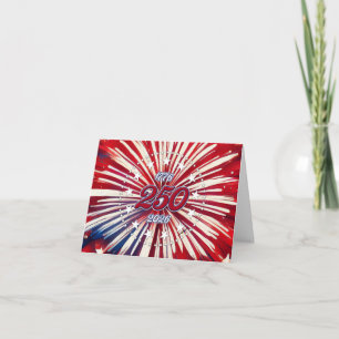 America’s 250th Birthday 1776-2026 RWB Fireworks Thank You Card