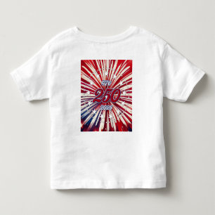 America’s 250th Birthday 1776-2026 RWB Fireworks Toddler T-Shirt