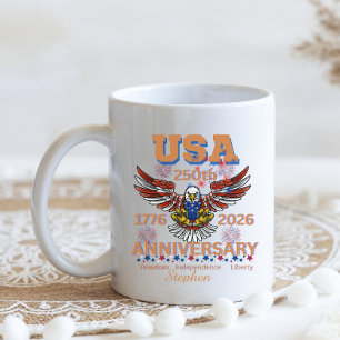 America’s 250th Birthday bald eagle july 4th Coffee Mug