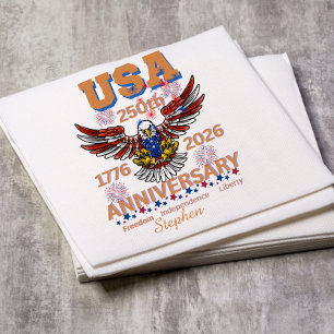 America’s 250th Birthday bald eagle july 4th Napkin