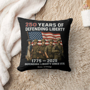 America’s 250th Birthday US Flag Military Parade  Cushion
