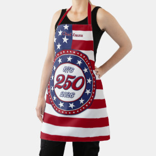 America’s 250th Birthday With USA Flag Apron
