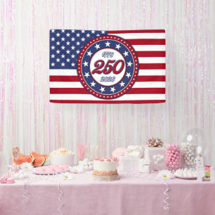 America’s 250th Birthday With USA Flag Banner