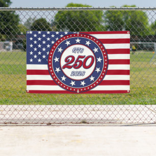 America’s 250th Birthday With USA Flag Banner